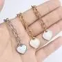 Link Bracelet Women,Adjustable Heart Link Bracelets Ladies Stainless Steel Bracelet for Girlfriend Birthday Mothers Day gifts