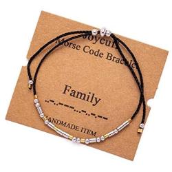 Joycuff Inspirational Morse Code Bracelets for Women Girls Best Friends BFF Birthday Gifts Jewelry for Mom Daughter Sister Trendy Handmade Adjustable Wrap Bracelets