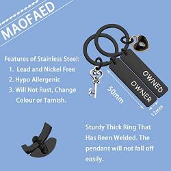 MAOFAED Couple Keychain Set Owner and Owned Keychain BDSM Gifts Daddydom Gift DDLG Gifts Babygirl Gift Couple Gift