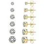 UHIBROS Stainless Steel Stud Earrings Set Hypoallergenic Cubic Zirconia 18K White Gold 316L CZ Earring 6 Pairs 3-8mm UHIBROS Stainless Steel Stud Earrings Set Hypoallergenic Cubic Zirconia 18K White Gold 316L CZ Earring 6 Pairs 3-8mm