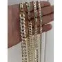 Harlembling Mens Flat Cuban Chain - Two Tone Diamond Cut - 14k Gold Over Solid 925 Sterling Silver - Made in Italy - 5mm 6mm 8mm 10mm Harlembling Mens Flat Cuban Chain - Two Tone Diamond Cut - 14k Gold Over Solid 925 Sterling Silver - Made in Italy - 5mm 6mm 8mm 10mm