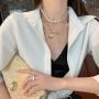 Lem Trend Gold Layered Necklace 14K Gold Plated Dainty Coin Necklaces Adjustable Multilayer Vintage Choker Jewelry for Women Girls 3Pcs