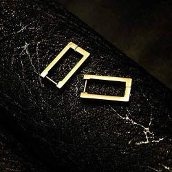 Geometry Hollowed Rectangular drop earrings for women Titanium steel door dangle earrings simple jewelry gift