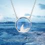 YFN Sterling Silver Go in The Direction of Your Dreams Mermaid Necklace Inspirational Jewelry Birthday Gifts for Her