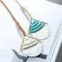 Coostuff Long Necklaces with Pendant Shell Jewelry Stone Bohemia Necklace for Women Gift