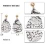 GoodCorserMall Womens Leather Earring Teardrop Snakeskin Print Leather Dangle Drop Earrings