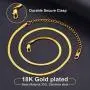ChainsPro Girls Layered Necklace, Choker, Snake Calvice Chain, Delicate Dainty Jewelry, with Durable Clasp, 3/5MM Width, 12“/15''/18”(Send Gift Box)