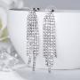 SELOVO Long Chandelier Tassel Dangle Earrings Party Jewelry Clear Austrian Crystal