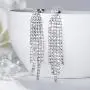 SELOVO Long Chandelier Tassel Dangle Earrings Party Jewelry Clear Austrian Crystal SELOVO Long Chandelier Tassel Dangle Earrings Party Jewelry Clear Austrian Crystal