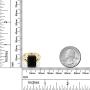 Gem Stone King Black Onyx 18K Yellow Gold Plated Silver Womens Solitaire Ring 6.60 Ct Gemstone 14X10MM Emerald Cut (Available 5,6,7,8,9)