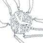 Lux Accessories BFF Best Friends Forever Pizza Pie Slice Necklace Set (8PC)
