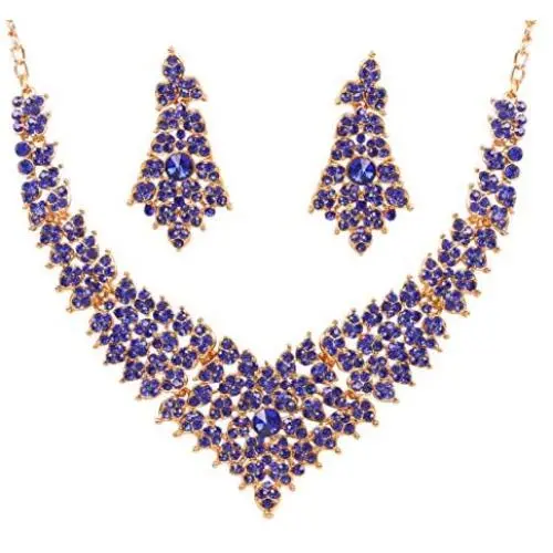 Touchstone Hollywood Glamour Grand Wedding Evening wear Jewelry Necklace for Women Touchstone Hollywood Glamour Grand Wedding Evening wear Jewelry Necklace for Women