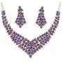 Touchstone Hollywood Glamour Grand Wedding Evening wear Jewelry Necklace for Women Touchstone Hollywood Glamour Grand Wedding Evening wear Jewelry Necklace for Women