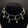 Joyiever Star Choker Necklace Star Necklace for Women,Dainty Star Necklace Choker for Teen Girls Gift