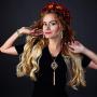 Dremcoue Leopard Jewelry Set for Women Girls Statement Leopard Print Earrings Y-Shaped Long Leopard Necklace with Tassel Leather Cuff Leopard Bracelet 6 Pcs