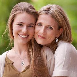 YL Mother and Daughter Earrings Sterling Silver Mum Hold Child Heart Dangle Drop Earrings Jewelry for Mom