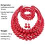 HaHaGirl Faux PearlStrands Jewelry Sets for Women Include Necklace Bracelet and Earrings Set