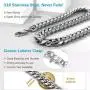 PROSTEEL Stainless Steel Cuban Chain Necklace, Silver/Gold/Black Tone, Nickel-Free, Hypoallergenic Necklace, W: 4.8mm-14mm, L: 14inch-30inch, Come Gift Box PROSTEEL Stainless Steel Cuban Chain Necklace, Silver/Gold/Black Tone, Nickel-Free, Hypoallergenic Necklace, W: 4.8mm-14mm, L: 14inch-30inch, Come Gift Box