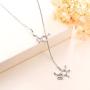 DAOSHANG S925 Sterling Silver Molecule Serotonin and Caffeine Molecule Necklace Chemistry Jewelry for Science Lover and Coffee Lover