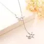 DAOSHANG S925 Sterling Silver Molecule Serotonin and Caffeine Molecule Necklace Chemistry Jewelry for Science Lover and Coffee Lover