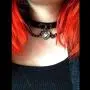 Flongo Womens Mens Fashion Punk Alloy Cool Gothic Heart-Shape Lock Link Leather Collar Choker Necklace