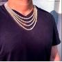 HH Bling Empire Iced Out Fake Diamond Tennis Chain for Men Women in Silver Gold Multicolored 5mm width 16 18 20 22 24 30 Inches