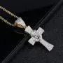 Moca Jewelry Hip Hop Iced Out Bling Lion with Crown Cross Pendant 18K Gold Plated Chain Necklace for Men Women Moca Jewelry Hip Hop Iced Out Bling Lion with Crown Cross Pendant 18K Gold Plated Chain Necklace for Men Women