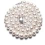 JYX Natural White Freshwater Cultured Pearl Necklace 18 inches