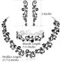 JOERICA Rhinestone Necklace and Earrings Set for Women Wave Flower Fashion Costume Jewelry