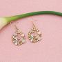 AKTAP Alice in Wonderland Inspired Gift Alice Rabbit Flower Earrings Alice in Wonderland Jewelry for Her