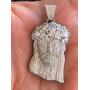 Harlembling Solid 925 Sterling Silver Iced Jesus Piece Pendant - Mens - Great for Any Chain! ICY Baguette CZ