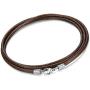 FIBO STEEL 2 Pcs 2.5MM Leather Chain Necklace for Men Women Braided Necklace Chain,16-30 inches