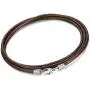 FIBO STEEL 2 Pcs 2.5MM Leather Chain Necklace for Men Women Braided Necklace Chain,16-30 inches FIBO STEEL 2 Pcs 2.5MM Leather Chain Necklace for Men Women Braided Necklace Chain,16-30 inches