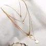 Modyle Women Layered Necklace 14K Real Gold Plated Coin Circle Heart Moon Pendant Dainty Chain Minimalist Simple Boho Jewelry Mothers Gift Modyle Women Layered Necklace 14K Real Gold Plated Coin Circle Heart Moon Pendant Dainty Chain Minimalist Simple Boho Jewelry Mothers Gift
