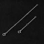 925 Sterling Silver Necklace Extenders Adjustable Extension Chain for Necklace Bracelet Anklet 2 pcs