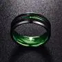 NUNCAD 8mm Black Tungsten Rings for Men Women Red/Green Groove Wedding Bands Beveled Edges Comfort Fit Size 6-16 NUNCAD 8mm Black Tungsten Rings for Men Women Red/Green Groove Wedding Bands Beveled Edges Comfort Fit Size 6-16
