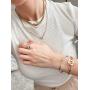 CIUNOFOR Square Toggle Clasp Chain Bracelet Chunky Miami Cuban Link for Women Girls 14K Gold Plated Stainless Steel Vintage Curb Chain