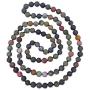 MGR MY GEMS ROCK! 36 Inch 7-8MM Matte Finnish Genuine Semi-Precious Stone Endless Infinity Long Beaded Strand Necklace.