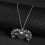 ABTFYFOCUSIN Sunflower Necklace for Women Girls You are My Sunshine Necklace Sunflower Locket Jewelry Pendant Chain Gifts (Vintage Silver)
