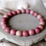 The Love Source Bracelet - Rhodochrosite Bracelet - Heart Chakra Bracelet - For Unconditional Love - Boosts Self-Confidence and Creativity - Love Bracelet - Stone Bracelet