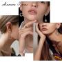 Aurora Tears Moon Jewelry Women 925 Sterling Silver Mystic Rainbow Topaz Necklace/Earring Fire Topaz Cresent Moon Birthday Gift