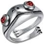 Fashion Frog Rings Silver Cute Animal Finger Frog Open Ring for Women Girls Boys Party Jewelry Gifts
