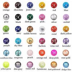 EUDORA 20mm/0.79 inch 36 Colors Inner Ball Harmony Bola Musical Angel Chime Caller Pregnancy Bell