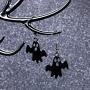 Halloween Black Ghost Earrings Skull Bat Hook Tassel Christmas Jewelry Earring Halloween Handcraft Costume Accessories Jewelry for Women Girls.