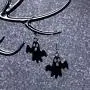 Halloween Black Ghost Earrings Skull Bat Hook Tassel Christmas Jewelry Earring Halloween Handcraft Costume Accessories Jewelry for Women Girls.