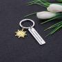 CYTING to Brighten Up Your Day Sending Hugs and Kisses Your Way Gold Tone Sun Keychain Inspirational Jewelry Motivational Gift for Family Best Friends