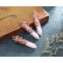 Top Plaza Flower Wrapped Necklace Natural Healing Crystal Stone Point Pendant Necklaces