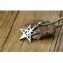 PJ Jewelry Mens Anton LaVey Sigil Pendant Inverted Pentagram with Lightning Bolt Church of Satan Symbol Necklace
