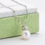 Pearl Necklace Single Freshwater White Pearl Pendant Bar Necklace with Silver Chain Jewelry Gifts for Women Girls Pearl Necklace Single Freshwater White Pearl Pendant Bar Necklace with Silver Chain Jewelry Gifts for Women Girls