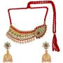 Efulgenz Indian Bollywood Traditional Kundan Pearl Wedding Choker Necklace Earrings Jewelry Set